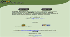 Desktop Screenshot of centralcitymfg.com